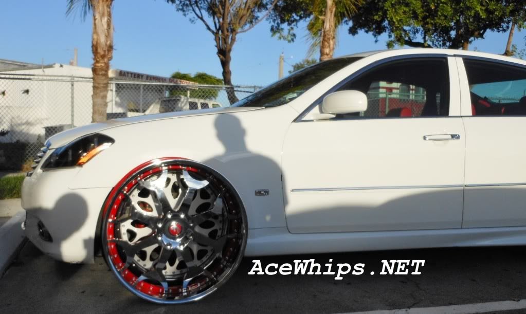 WTW Customs Broward- White Infiniti M45-S on 22