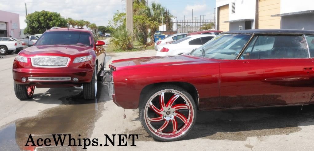 KANDY RANDY- Candy Red Chevy Donk on 26