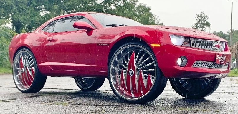 Candy Red Chevy Camaro on 30